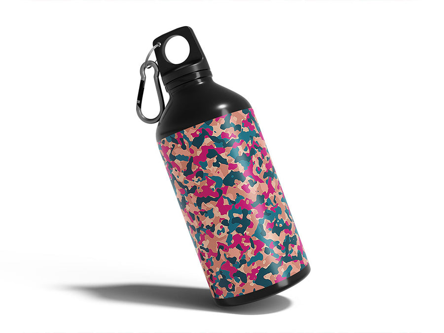 pink shrapnel camouflage Water Bottle DIY Stickers