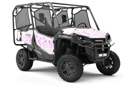 Pink Spill Paint Splatter Utility Vehicle Vinyl Wrap