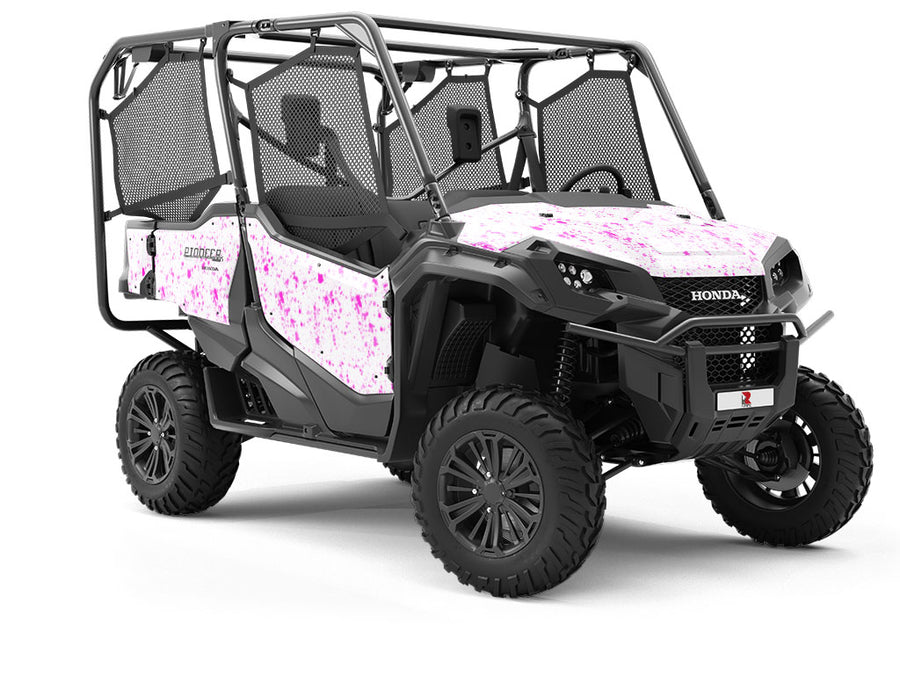 Pink Spill Paint Splatter Utility Vehicle Vinyl Wrap