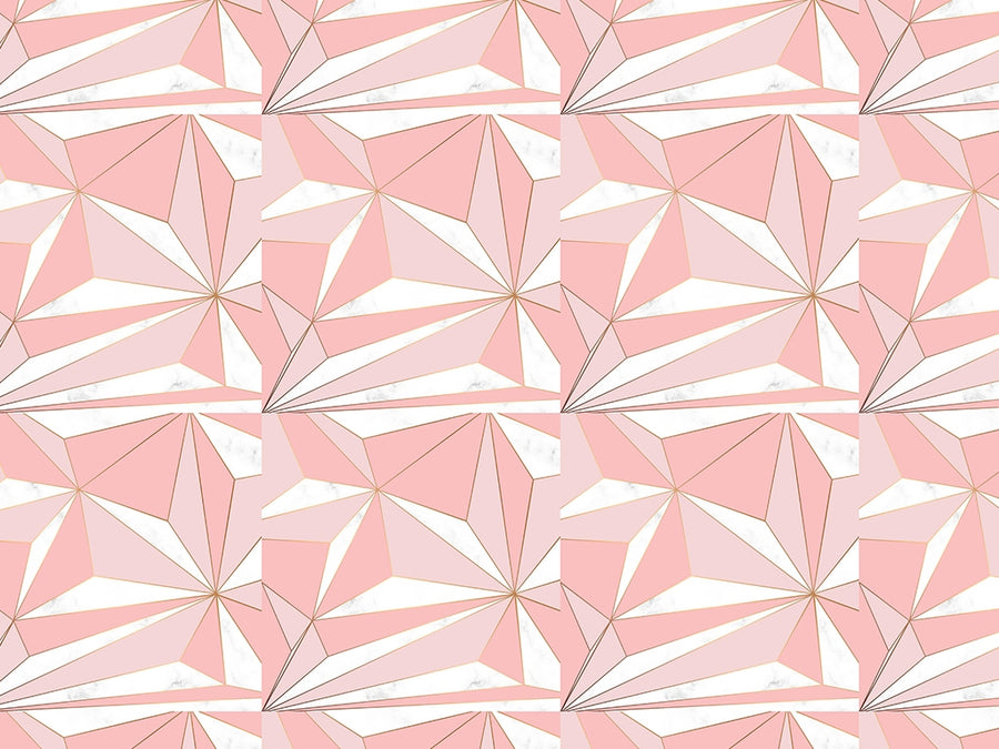 Pink Star Tile Vinyl Wrap Pattern~Rwraps Series 914 Digitally Printed Vinyl Wrap~0