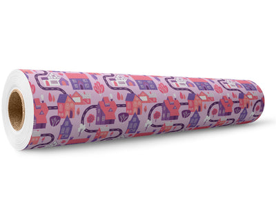 Pink Streets Cityscape Wrap Film Wholesale Roll~Rwraps Series 914 Digitally Printed Vinyl Roll~5
