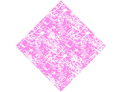 Pink Styling Graffiti Vinyl Wrap Pattern