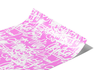 Pink Styling Graffiti Vinyl Wraps~Rwraps Series 914 Digitally Printed Vinyl Wrap~1