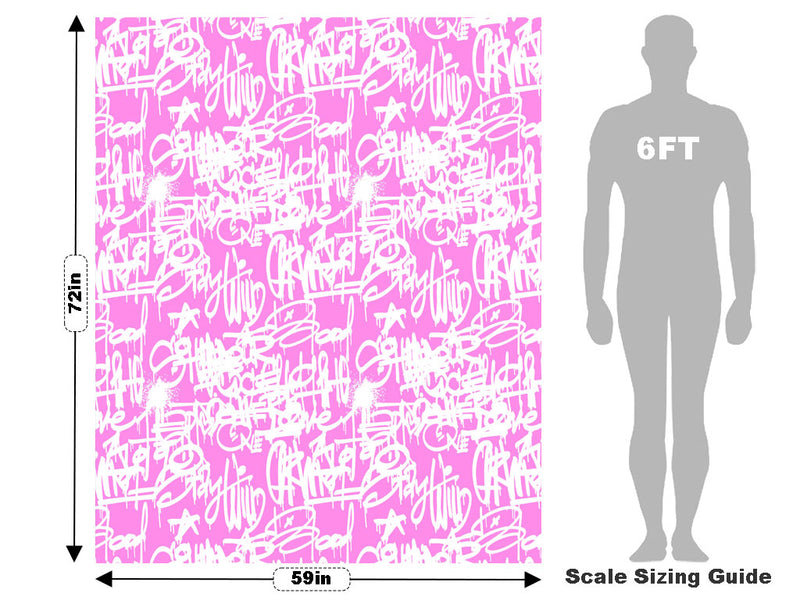 Pink Styling Graffiti Vehicle Wrap Scale~Rwraps Series 914 Pink Styling Graffiti Measurements~2