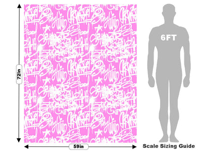 Pink Styling Graffiti Vehicle Wrap Scale~Rwraps Series 914 Pink Styling Graffiti Measurements~2