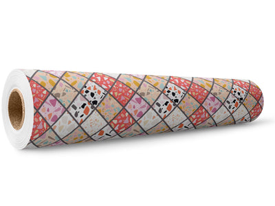 Pink Tile Wrap Film Wholesale Roll~Rwraps Series 914 Digitally Printed Vinyl Roll~5