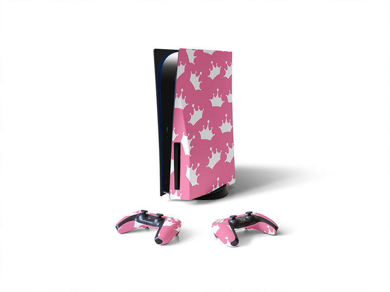 pink tiaras fantasy Sony PS5 DIY Skin