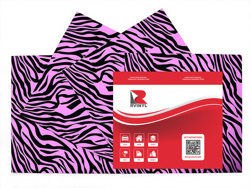pink tiger animal print Craft Vinyl Sheet Pack