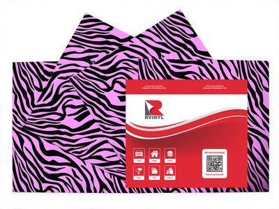 pink tiger animal print Craft Vinyl Sheet Pack