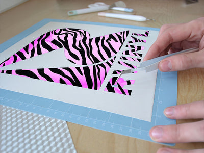 pink tiger animal print Easy Weed Craft Vinyl