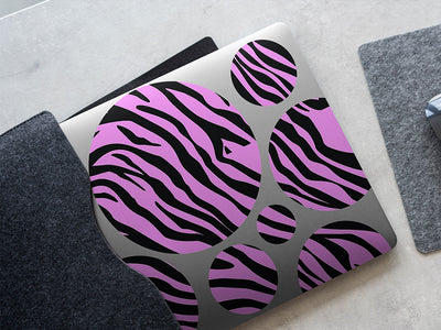 pink tiger animal print DIY Laptop Stickers