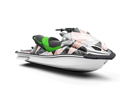 Pink Triangles Tile Jet Ski Vinyl Customized Wrap