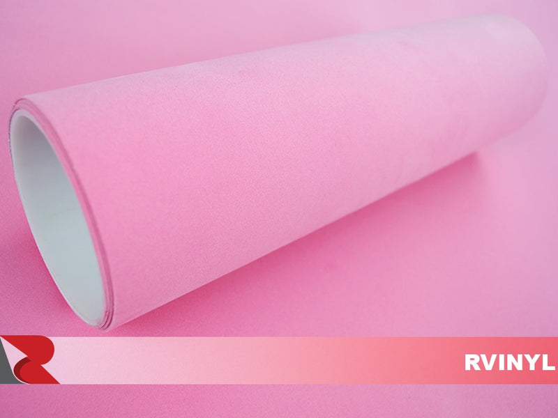 Pink Flock Vinyl Wrap