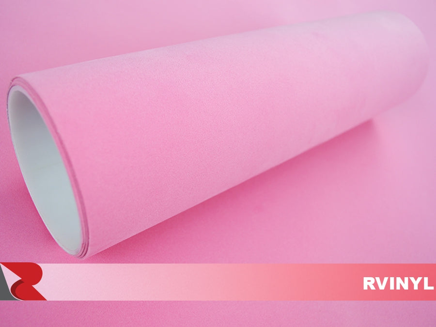 Pink Flock Vinyl Wrap