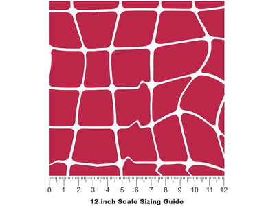Pink Waves Tile Vinyl Film Pattern Size 12 inch Scale~Rwraps Pink Waves Tile Sizing Chart~3