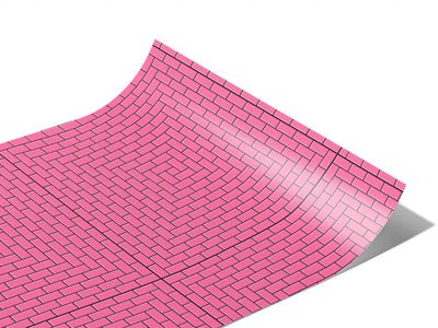 Pink  Brick Vinyl Wraps~Rwraps Series 914 Digitally Printed Vinyl Wrap~1