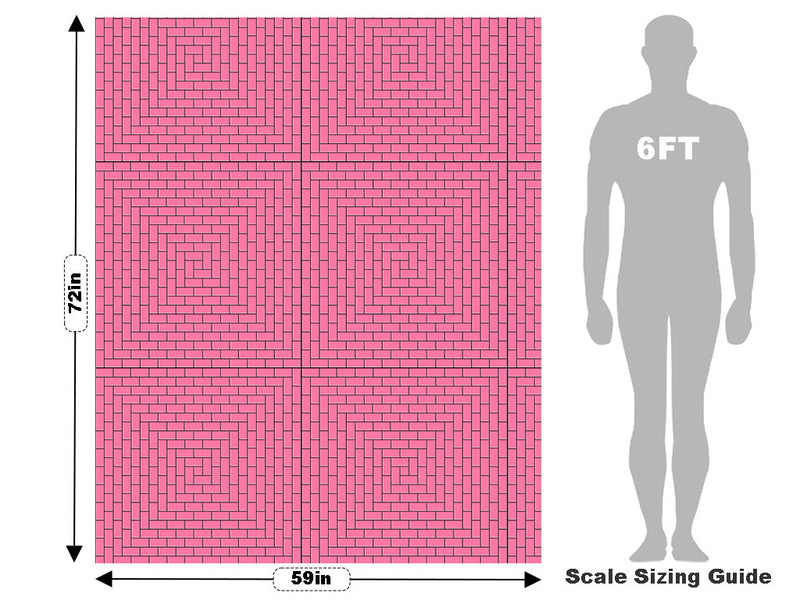 Pink  Brick Vehicle Wrap Scale~Rwraps Series 914 Pink  Brick Measurements~2