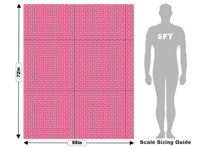 Pink  Brick Vehicle Wrap Scale~Rwraps Series 914 Pink  Brick Measurements~2