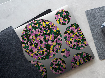 pink woodland camouflage DIY Laptop Stickers
