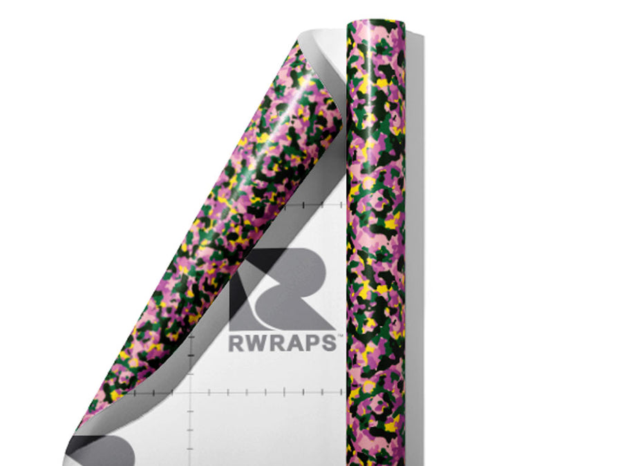 Pink Woodland Camouflage Wrap Film Sheets~Rwraps Series 914 Pink Woodland Camouflage Scrolled Sheet~3