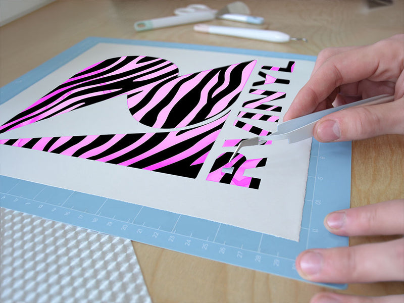 pink zebra animal print Easy Weed Craft Vinyl
