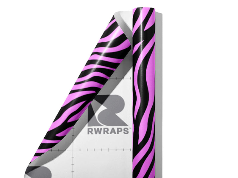 Pink Zebra Wrap Film Sheets~Rwraps Series 914 Pink Zebra Scrolled Sheet~5