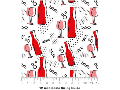 Pinot Noir Alcohol Vinyl Film Pattern Size 12 inch Scale~Rwraps Pinot Noir Alcohol Sizing Chart~2