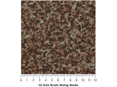 Pitted Steel Rust Vinyl Film Pattern Size 12 inch Scale~Rwraps Pitted Steel Rust Sizing Chart~3