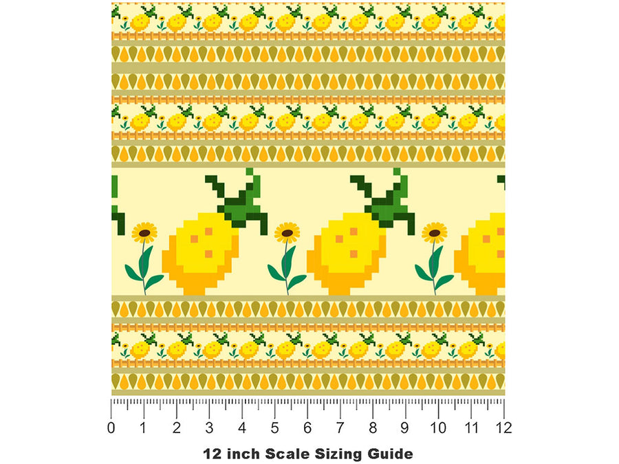 Pixapple  Fruit Vinyl Film Pattern Size 12 inch Scale~Rwraps Pixapple  Fruit Sizing Chart~2