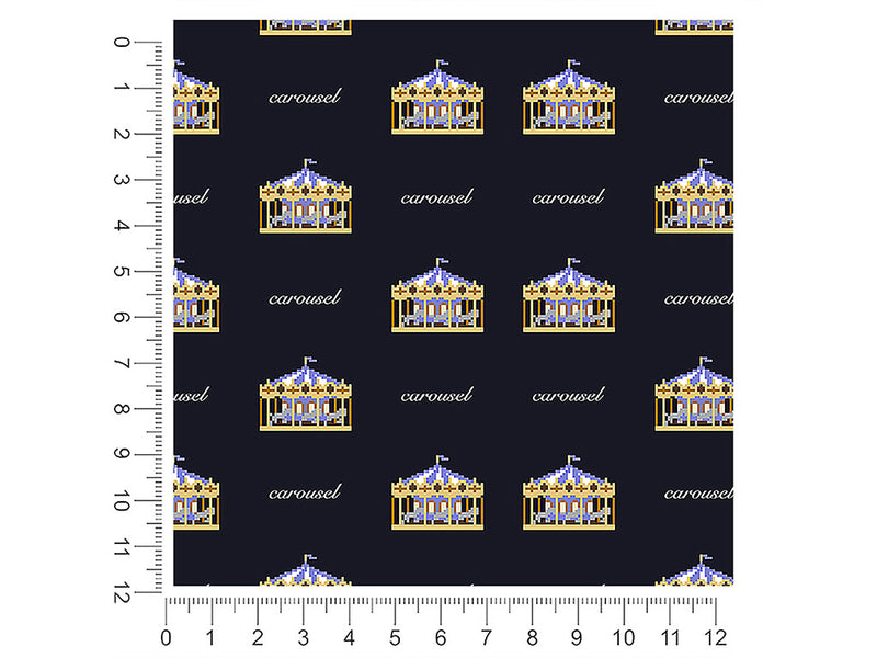 pixel carousel circus 1ft x 1ft Craft Sheets