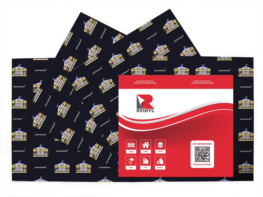 pixel carousel circus Craft Vinyl Sheet Pack