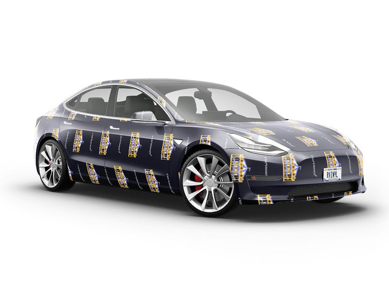 Pixel Carousel Circus Vehicle Vinyl Wrap