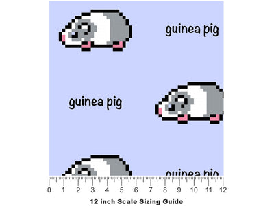 Pixel Cavy Rodent Vinyl Film Pattern Size 12 inch Scale~Rwraps Pixel Cavy Rodent Sizing Chart~2