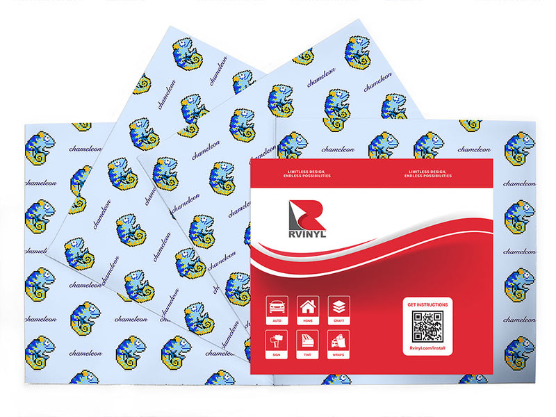 pixel chameleons animal Craft Vinyl Sheet Pack