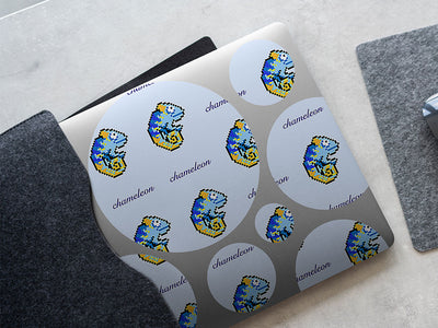 pixel chameleons animal DIY Laptop Stickers