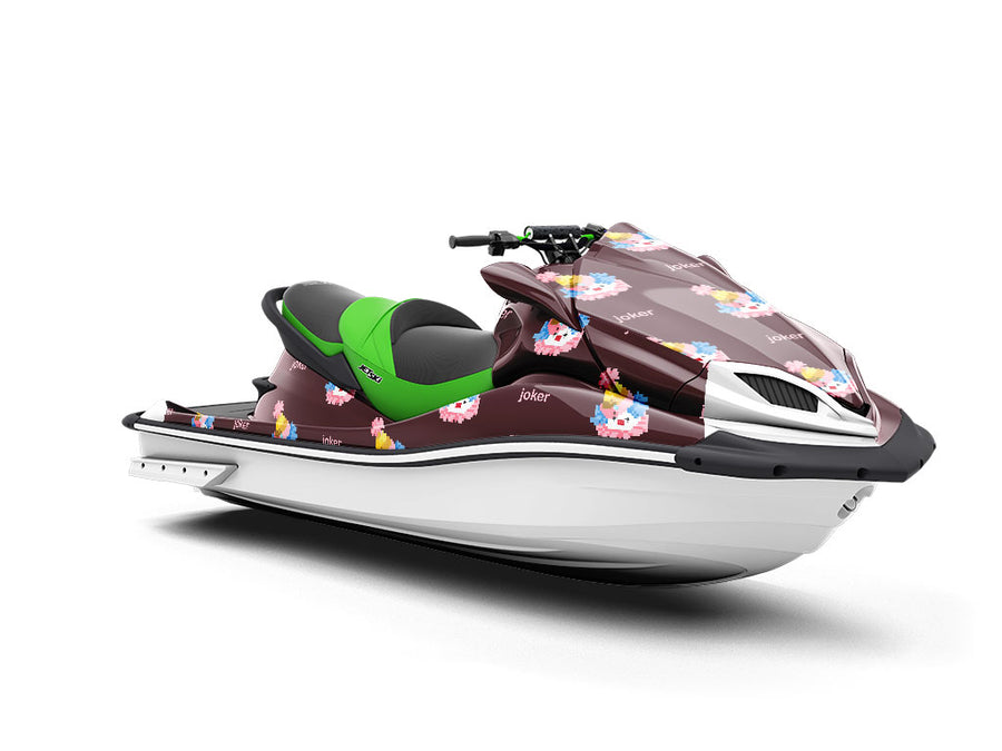 Pixel Clown Circus Jet Ski Vinyl Customized Wrap