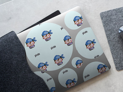 pixel crew pirate DIY Laptop Stickers