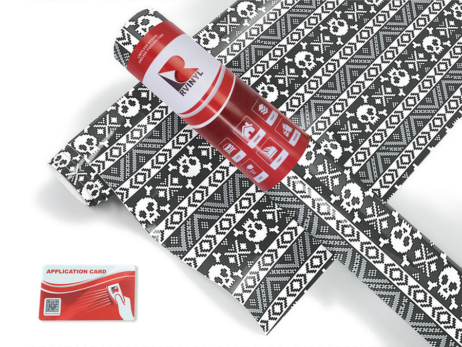 pixel death skull and bones Craft Vinyl Roll