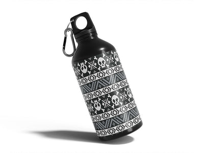 pixel death skull and bones Water Bottle DIY Stickers