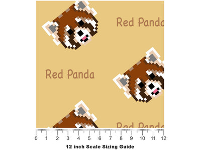 Pixel Fire Animal Vinyl Film Pattern Size 12 inch Scale~Rwraps Pixel Fire Animal Sizing Chart~2