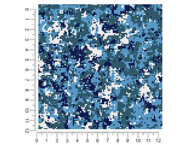 pixel peacock camouflage 1ft x 1ft Craft Sheets