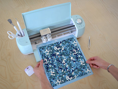 pixel peacock camouflage Cricut Compatible Vinyl