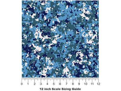 Pixel Peacock Camouflage Vinyl Film Pattern Size 12 inch Scale~Rwraps Pixel Peacock Camouflage Sizing Chart~3