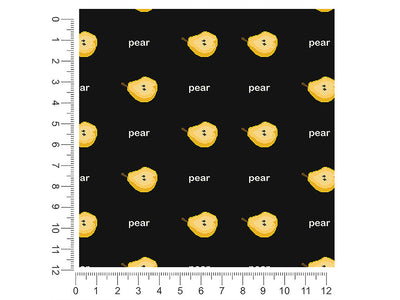 pixel pears fruit 1ft x 1ft Craft Sheets