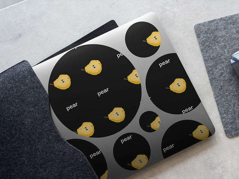 pixel pears fruit DIY Laptop Stickers