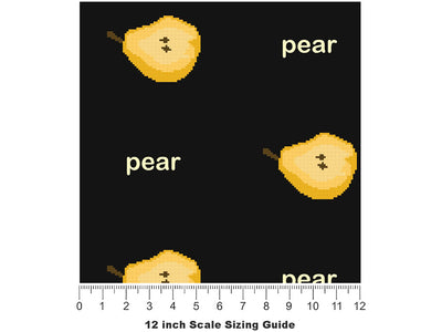 Pixel Pear Vinyl Film Pattern Size 12 inch Scale~Rwraps Pixel Pear Sizing Chart~2