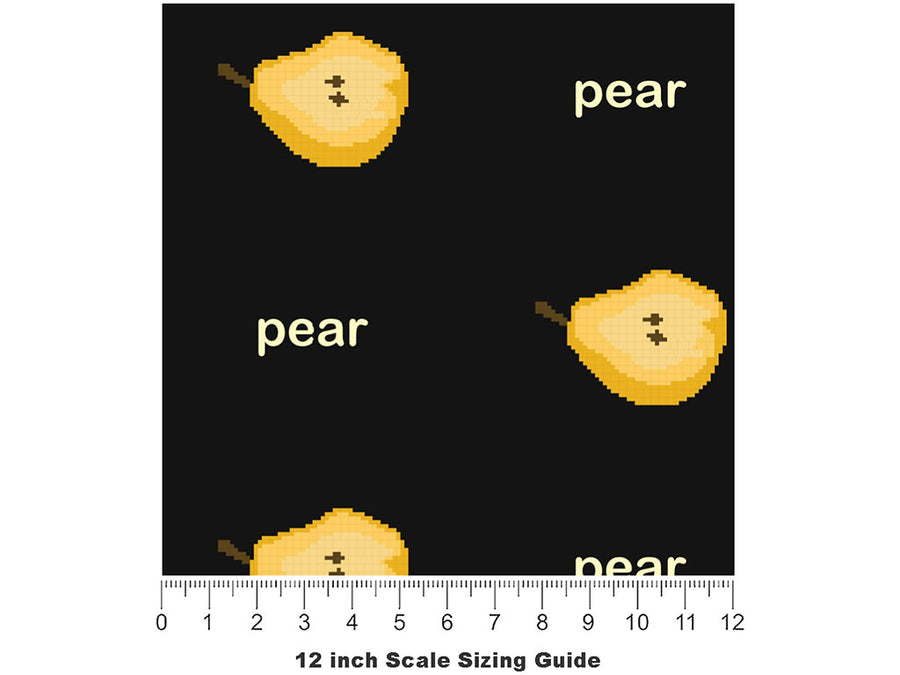 Pixel Pear Vinyl Film Pattern Size 12 inch Scale~Rwraps Pixel Pear Sizing Chart~2