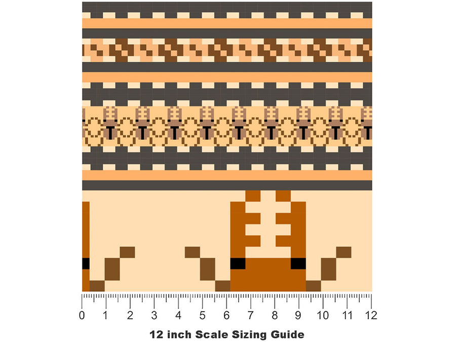 Pixel Pincers Bug Vinyl Film Pattern Size 12 inch Scale~Rwraps Pixel Pincers Bug Sizing Chart~2
