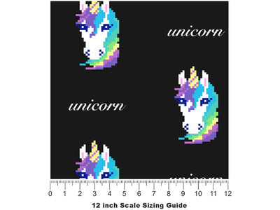 Pixel Pretty Fantasy Vinyl Film Pattern Size 12 inch Scale~Rwraps Pixel Pretty Fantasy Sizing Chart~2