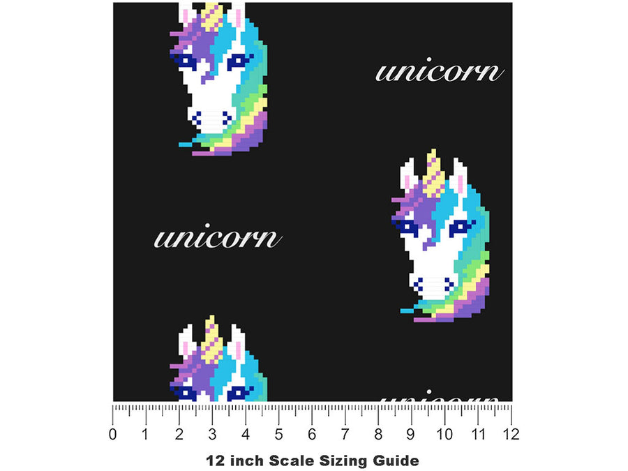 Pixel Pretty Fantasy Vinyl Film Pattern Size 12 inch Scale~Rwraps Pixel Pretty Fantasy Sizing Chart~2